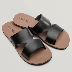 Volcom black slide sandals- size 7  -EVA footbed and arch support
